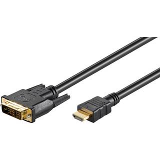 HDMI til DVI-D kabel. Goobay. Guldbelagte stik. 10m.