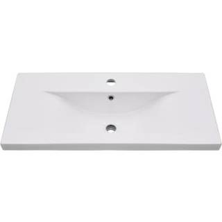 indbygget håndvask 91x39,5x18,5 cm keramisk hvid