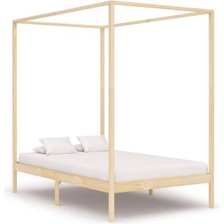 Sengestel Til Himmelseng Massivt Fyrretræ - Mørkebrun / 120 x 200 cm