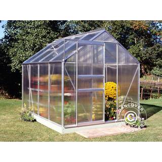 Drivhus polycarbonat Halls Popular 5m², 1,93x2,57x1,95m, Aluminium