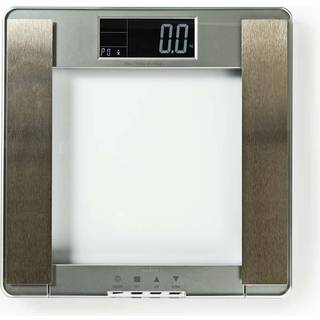 Nedis PESC120DCT Personvægt BMI-vægt, 10 brugerprofiler, Hærdet glas