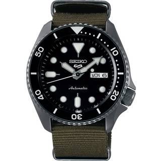 Seiko 5 Sports Automatic Black Dial Green NATO Strap Men's Watch SRPD65K4
