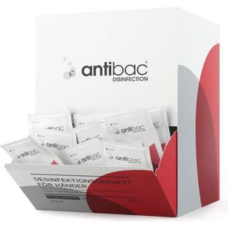 Antibac Hånddesinfektionsservietter 85%, 250 stk.