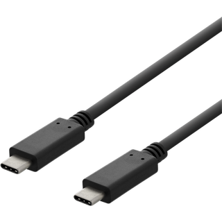 DELTACO USB 2.0 USB-C - USB-C charging cable, 3A, 2m, black