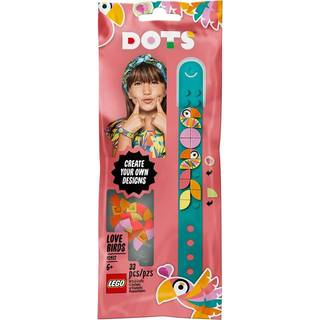 LEGO DOTS Love Birds Bracelet 41912 DIY Craft Bracelet Making Kit til et sjovt h?ndv?rkss?t til b?rn, der kan lide at lave kreative smykker perfe