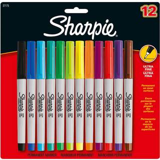 Sharpie Permanent Markers | Meget fin spids | Forskellige farver | 12 styk