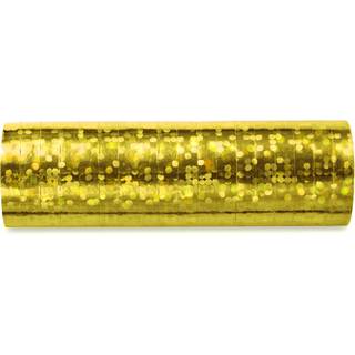 1 rl. Serpentiner Guld Holografisk 3.8 m – Skab magi til festen med glimtende dekor!