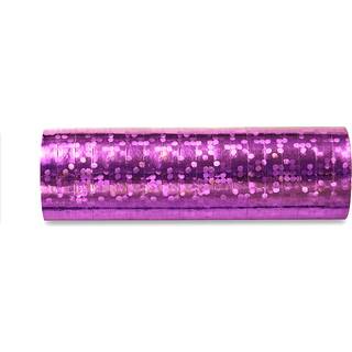 Serpentiner holografisk lys pink 3.8 m (1 rl/18 stk)