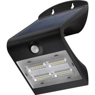 LED solcellelys til væg med bevægelsessensor - 3,2W Sort