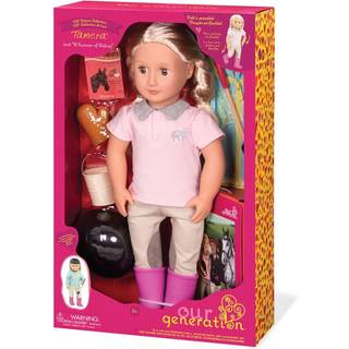 Our Generation Tamera Deluxe bevægelig ridedukke - blond dukke med ridetøj - 46 cm