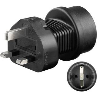 Goobay EU til UK rejseadapter - Sort