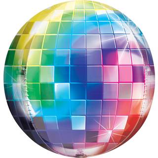 Folieballon bold 4D - Diskokugle 16" - Kuglefolieballon, 40 x 38 cm
