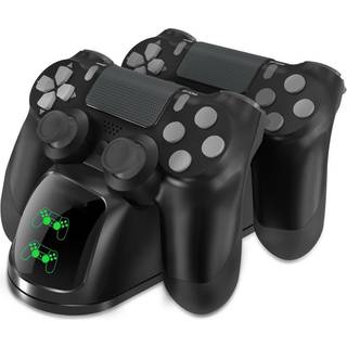 INF Dobbelt ladestation til to PS4/PS4 Slim/PS4 Pro-controllere