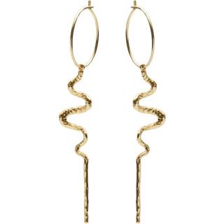 Maanesten Mia Creole Øreringe 18 kt. Forgyldt Sølv 9372a - Dame - 925 Sterling Silver