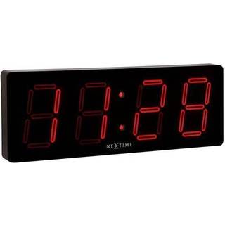 Nextime Big D Ur Led - Vægure Plast Sort - 3059