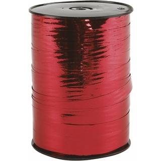 Metal Rød Gavebånd 10 mm - 250 m Rulle