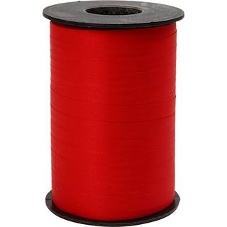 Mat Rødt Gavebånd 10 mm - 250 m Rulle