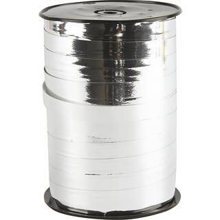 Metal Sølv Gavebånd 10 mm - 250 m Rulle