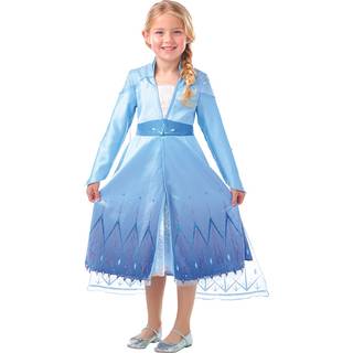 Disney Frost 2 ELSA Premium Kjole Udklædningstøj (3-10 år)(Str. 128/L)