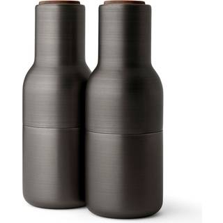 Audo Bottle Grinder Sæt af 2 Bronzed Messing/Valnød
