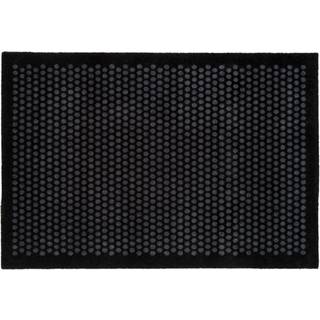 Tica Copenhagen Dot Dørmåtte 130x90 Cm /grå - Ensfarvede tæpper Vinyl Sort - 00670