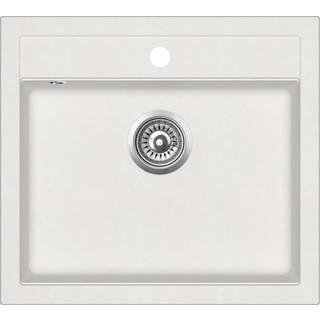 køkkenvask granit enkelt vask hvid