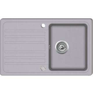 køkkenvask i granit med afløbsbakke reversibel grå