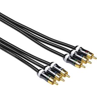 Hama Kabel 3xRCA-3xRCA Guld Svart 3m