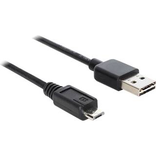 Delock Easy USB 2.0 kabel - USB-A / Micro-B - Sort - 2 m