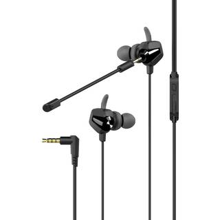 NÖRDIC headset med aftagelig og fleksibel mikrofon og volumenkontrol Rød 3,5 mm stereo sort