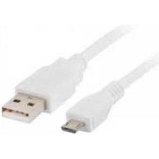 Duracell USB-A 2.0 til Micro USB lade- og datakabel, hvid, 2m