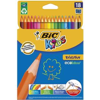 BIC Evolution Farveblyanter - 18 stk. i ass. farver