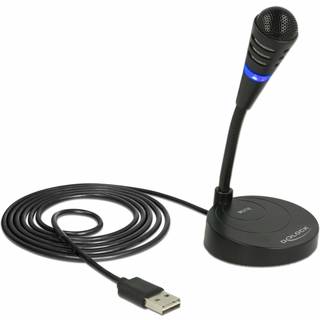 DELOCK USB Microphone with base and Touch-Mute Button