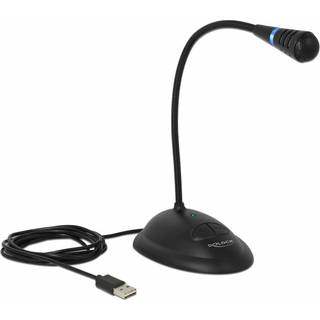 DELOCK USB-Mikrofon mit Standfuß & Mute/On&Off-Taste 1.7m