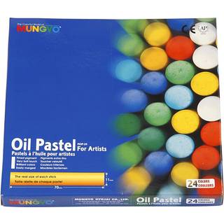 Mungyo Oliepastel 24 Assorterede Farver - 7 cm