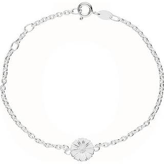 Lund Copenhagen Marguerit Armbånd sølv/hvid Ø 9 mm