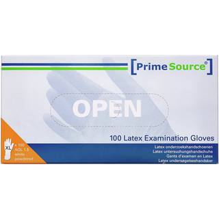 Prime Source latexhandsker STR. L hvid 100stk