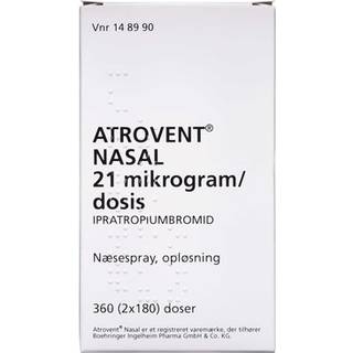 Atrovent Nasal 21 mikrogram/dosis (Håndkøb, apoteksforbeholdt) 360 dosis Næsespray, opløsning + FRI FRAGT