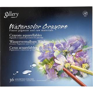 Gallery Akvarelkridt, 36 stk. i Assorterede Farver