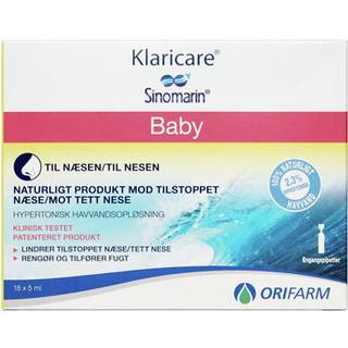 Orifarm Klaricare Næsedråber til baby Medicinsk udstyr 18 x 5 ml
