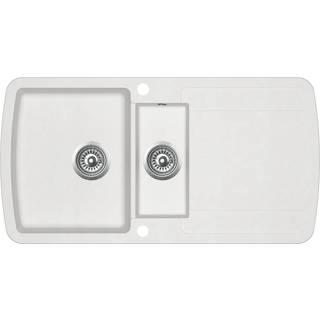 køkkenvask granit dobbelt vask hvid