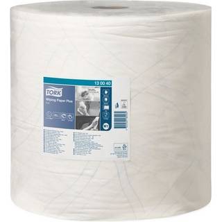 TORK Aftørringspapir W1 2-lag 510 m Hvid B:37 cm Ø39 cm Plus (130040)