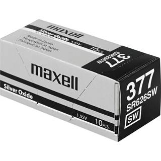 MAXELL knapcellebatteri, Silver-oxid, SR626SW(377), 1,55V, 10-pack
