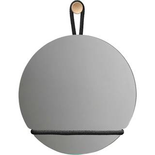 Design House Stockholm Lasso spejl rundt Klar/Sort