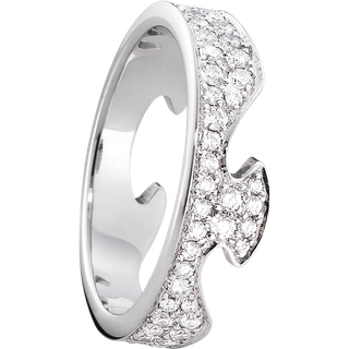 FUSION 2-delt ring - 18kt. hvidguld m. brillanter