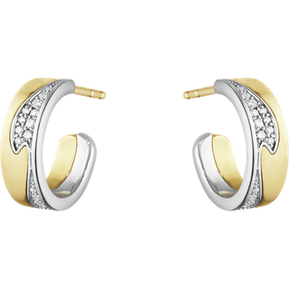 Georg Jensen Fusion øreringe i 18 kt. rød/hvidguld med brillanter