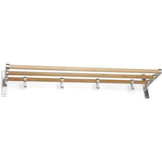 Habo Elegant Hattehylde Aluminium/hvid, 6000 mm
