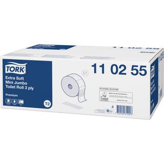 TORK Toiletpapir T2 Jumbo Mini P 120 m 12 rl 3-lag Ø18,8 Ekstra Soft (110255)