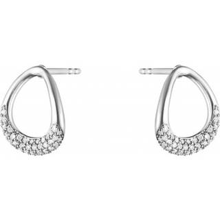 Georg Jensen Offspring ørestikker, sterlingsølv m. diamanter
