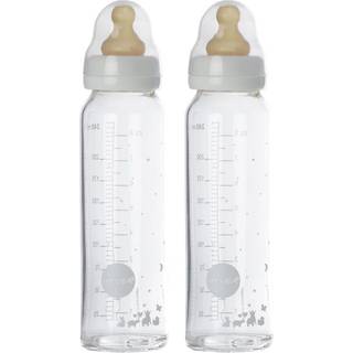 Hevea Baby Glasflaske 240 ml - 2 pak